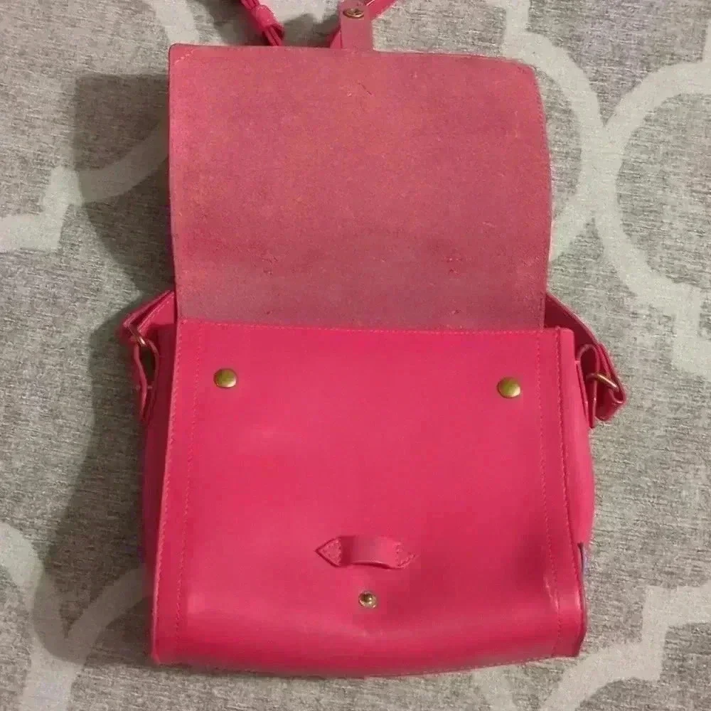 Pink Leather Crossbody Bag IIIBeCa by Joy Gryson